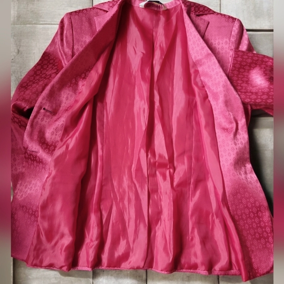 Avant Made In Italy Silky Red Lined Blazer Jacket - Picture 4 of 9